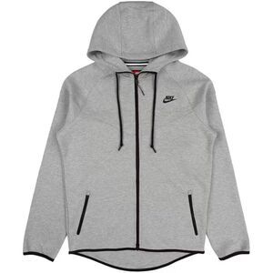 NIKE Tech Fleece OG Full Zip-Up Hoodie Gray Black Accents Workout Jacket Small
